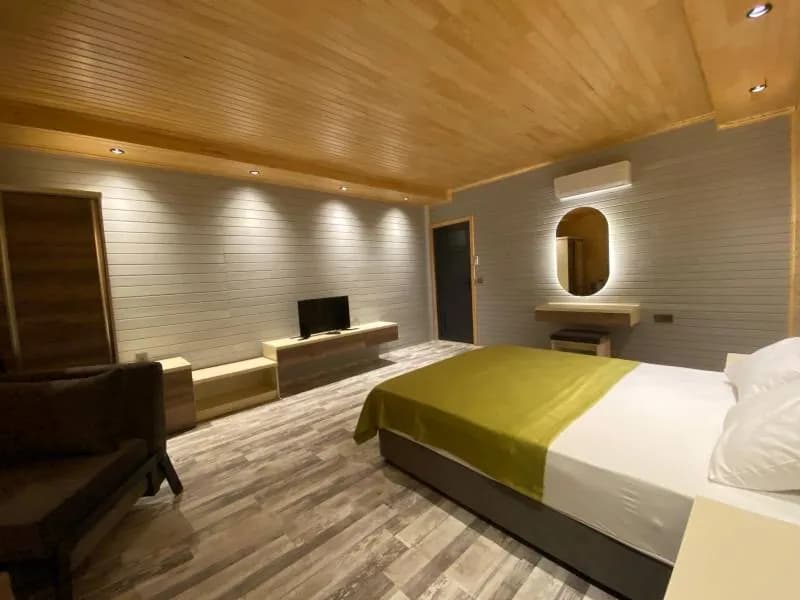 Club Sun Village Deluxe oda: çift kişilik yatak, ahşap tavan